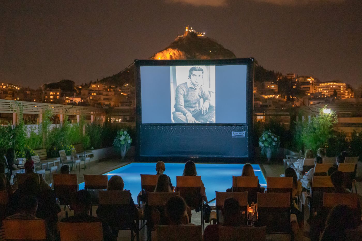 Vilebrequin disco party on an Athens rooftop